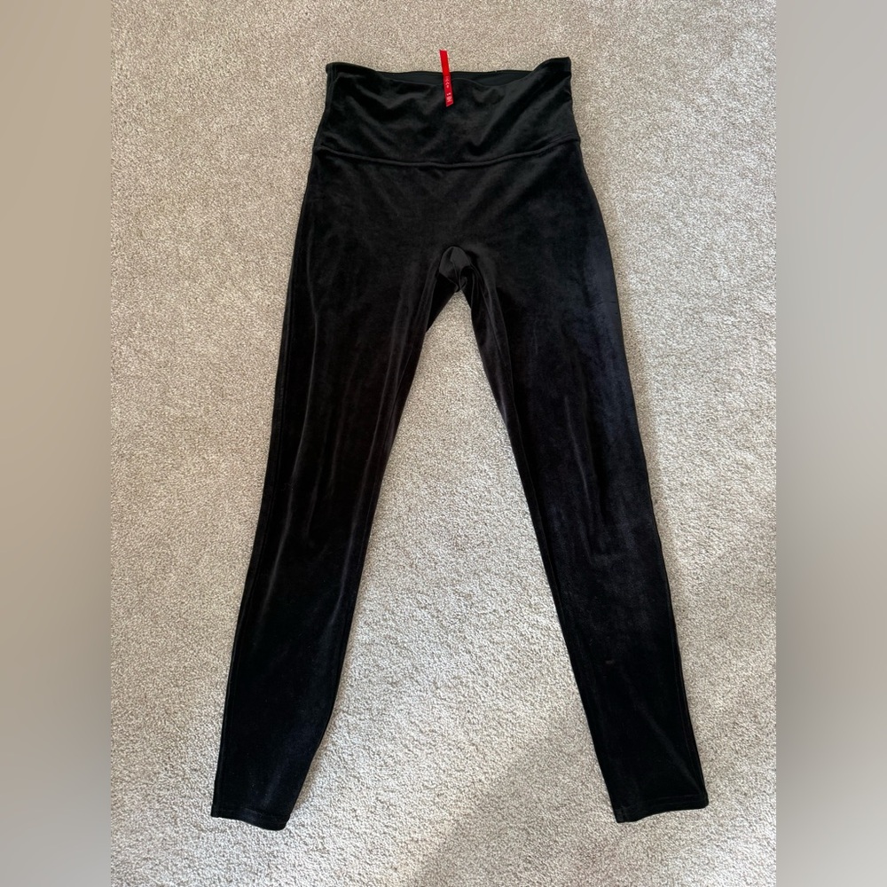 SPANX Black Velvet Leggings